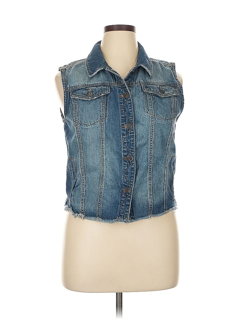 Mudd 100% Cotton Blue Denim Vest Size XL - photo 1