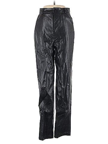 White Fox Faux Leather Pants (view 1)
