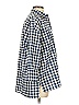 Pomander Place Checkered-gingham Blue 3/4 Sleeve Button-Down Shirt Size S - photo 4