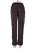 Eileen Fisher Plaid Burgundy Silk Pants Size XS - photo 2