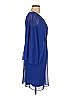 Connected Apparel 100% Polyester Blue Cocktail Dress Size 6 - photo 4
