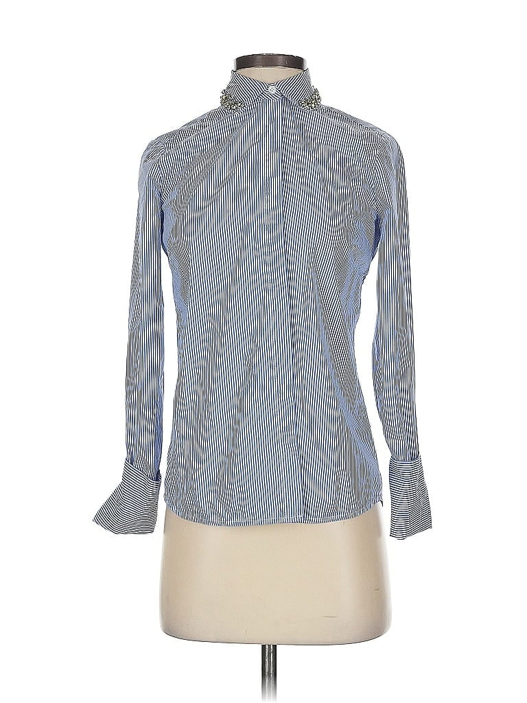 Click to view more detailed imagery on our partner's website Pre-owned Saks Fifth Avenue Long Sleeve Blouse In Blue