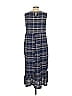 Suzanne Betro Plaid Blue Casual Dress Size L - photo 2