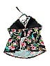 Shade & Shore Floral Black Swimsuit Top Size XS - photo 2