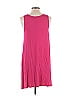 Express Outlet Solid Pink Casual Dress Size L - photo 2