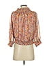 Gracia 100% Polyester Orange 3/4 Sleeve Blouse Size S - photo 2
