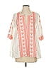Roller Rabbit 100% Cotton Ivory 3/4 Sleeve Blouse Size XS - photo 1