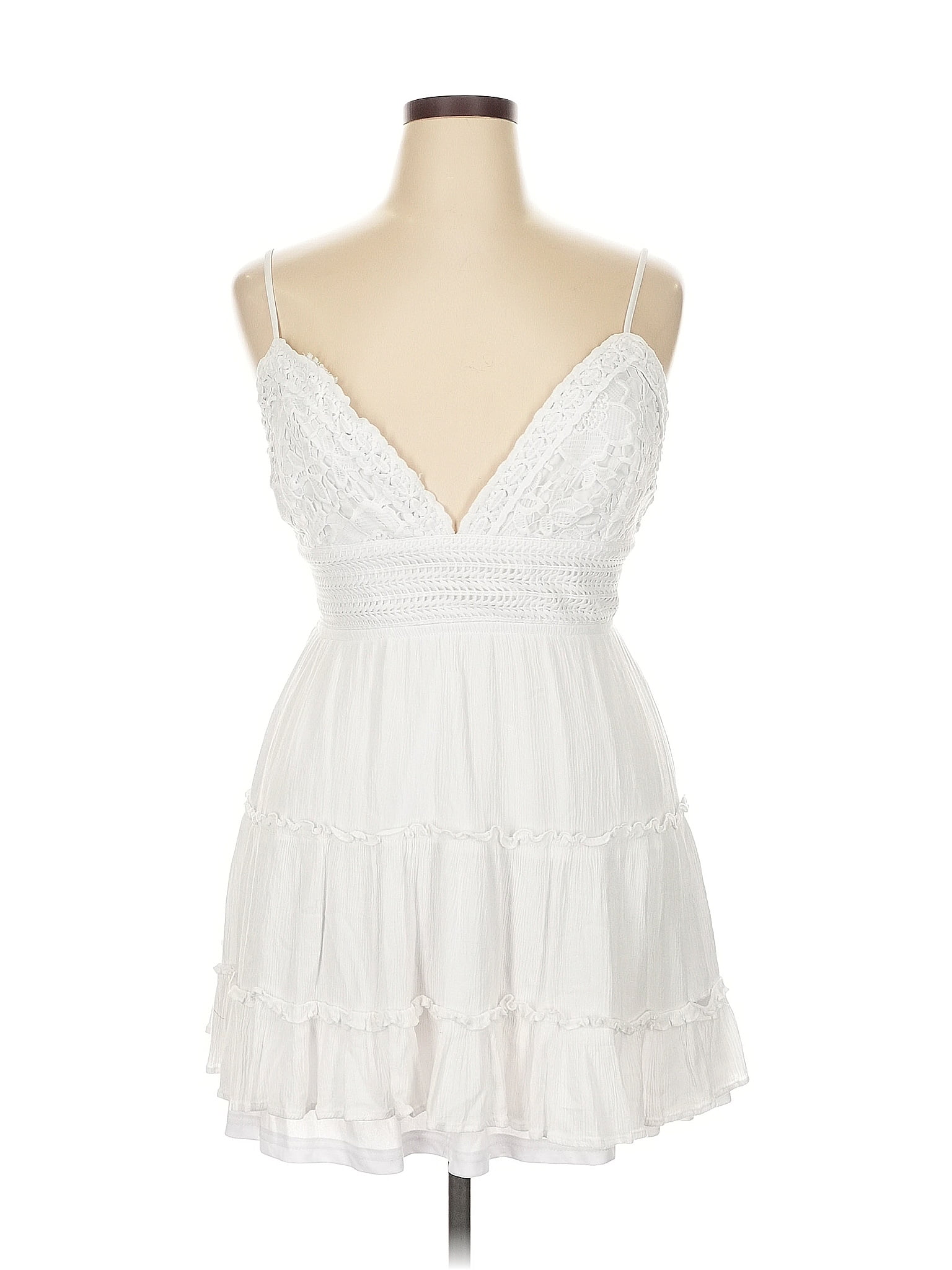 J for Justify 100% Rayon White Cocktail Dress Size XL