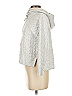 Pink Rose Gray Ivory Zip Up Hoodie Size S - photo 5