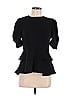 Gracia 100% Polyester Black 3/4 Sleeve Top Size M - photo 1