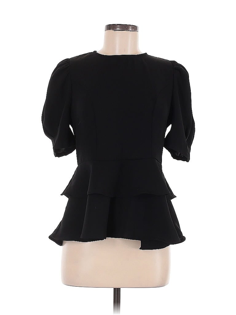 Gracia 100% Polyester Black 3/4 Sleeve Top Size M - photo 1