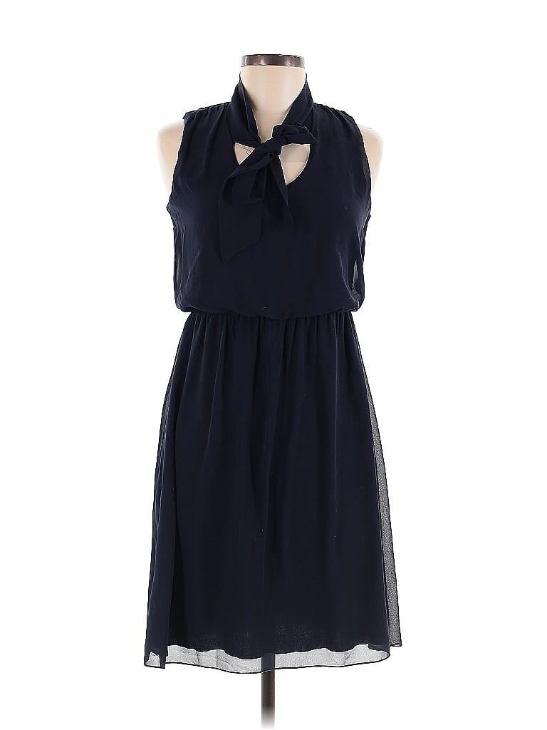 En Focus Studio 100% Polyester Solid Blue Casual Dress Size 6 - photo 1