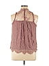 Xhilaration 100% Nylon Pink Sleeveless Blouse Size XL - photo 2