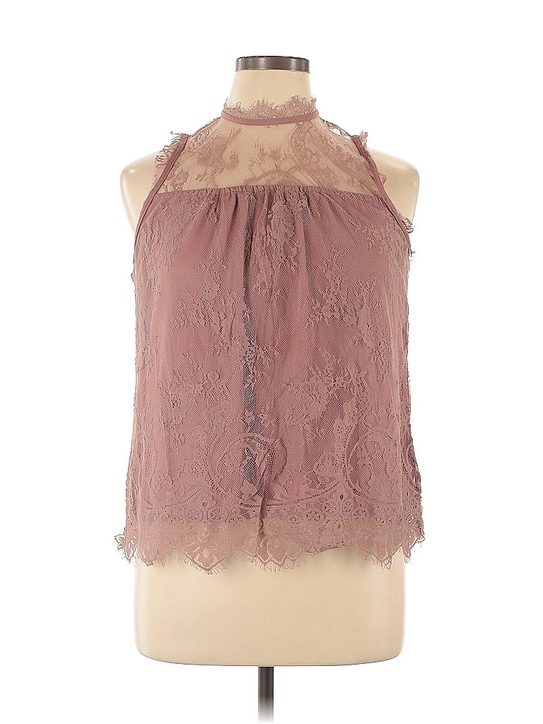 Xhilaration 100% Nylon Pink Sleeveless Blouse Size XL - photo 1