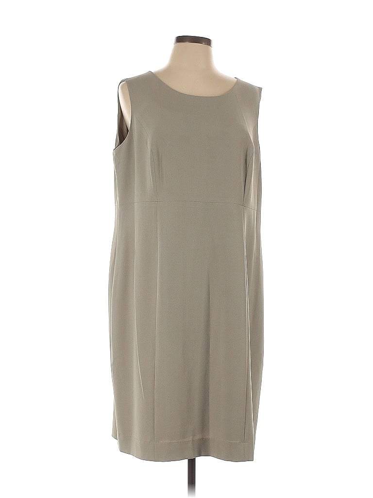 Kasper Solid Gray Casual Dress Size 12 - photo 1