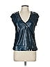 Worth New York Blue Silver Sleeveless Blouse Size 8 - photo 1