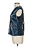 Worth New York Blue Silver Sleeveless Blouse Size 8 - photo 5
