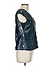 Worth New York Blue Silver Sleeveless Blouse Size 8 - photo 4