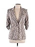 Alberto Makali Animal Print Silver Blazer Size 10 - photo 1