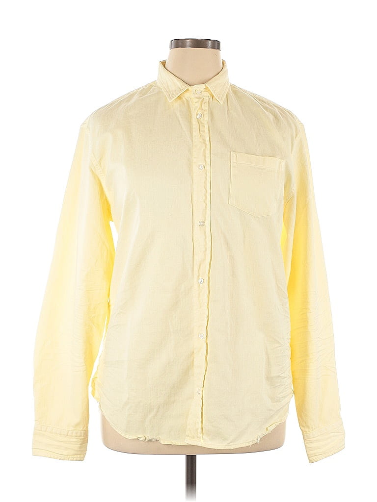 Frank & Eileen 100% Cotton Color Block Yellow Long Sleeve Button-Down Shirt Size XL - photo 1