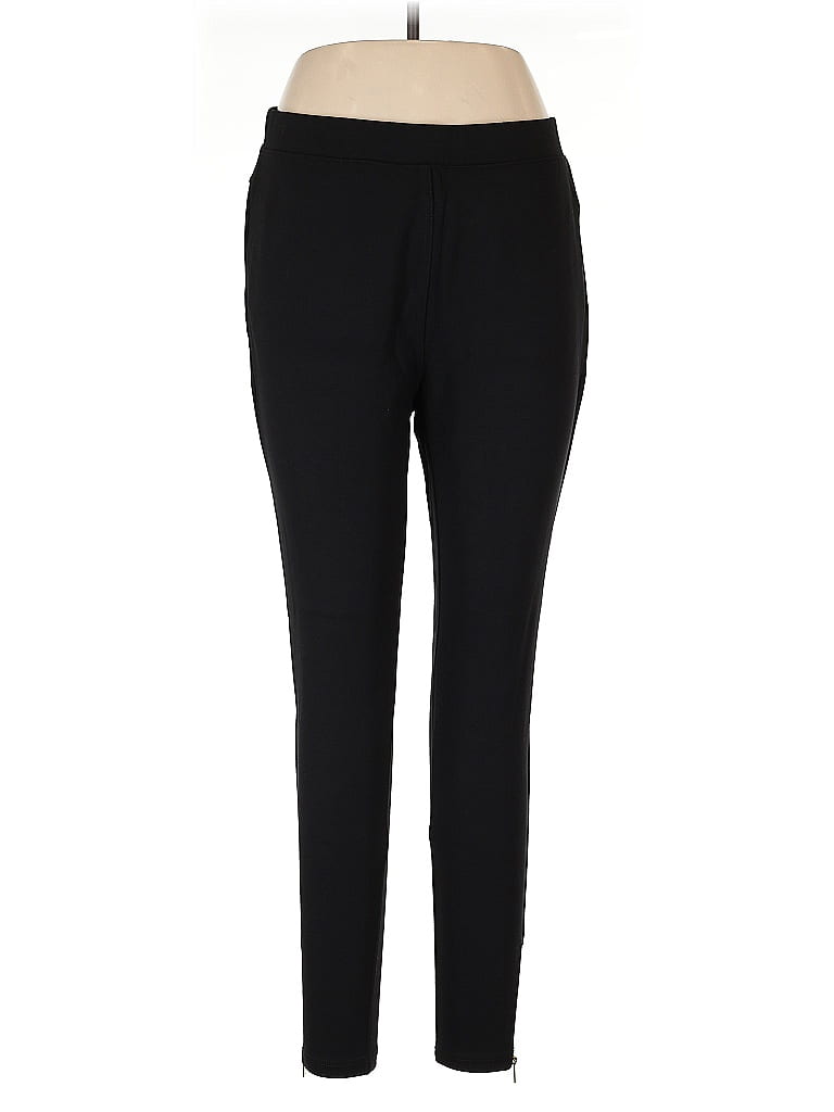 IMAN Solid Black Dress Pants Size L - photo 1