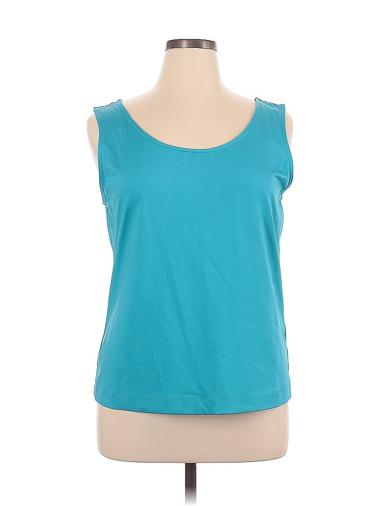 JM Collection Teal Sleeveless Top Size XL - photo 1