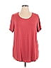 JM Collection Red Short Sleeve T-Shirt Size 1X - photo 1