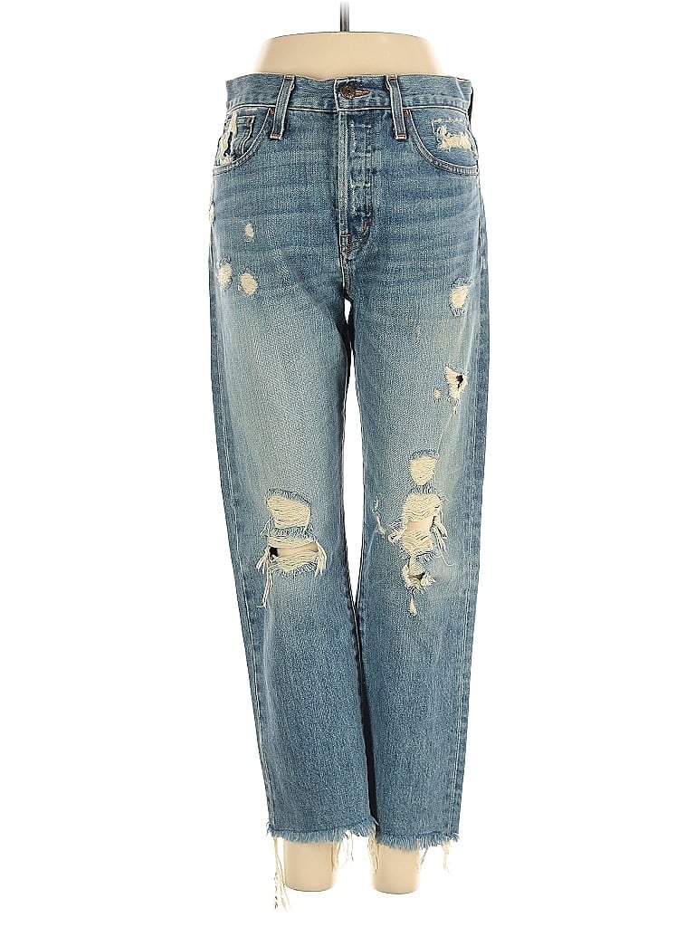 Rivet & Thread 100% Cotton Hearts Blue Jeans Size 25 waist - photo 1