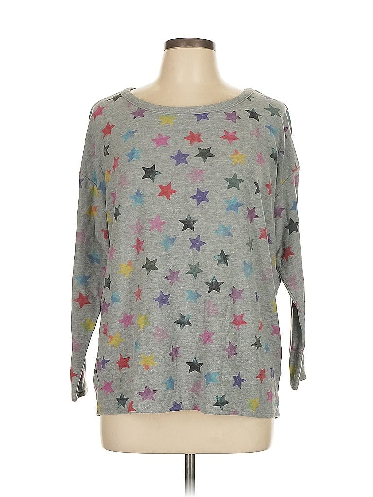 Chaser Stars Gray Long Sleeve T-Shirt Size L - photo 1