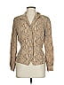 Dana Buchman 100% Silk Tan Silk Cardigan Size 10 - photo 1