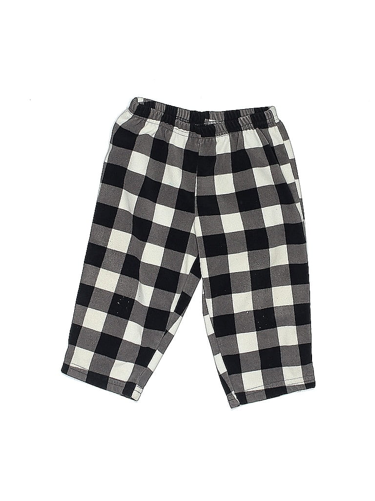 Carter's 100% Polyester Checkered-gingham Black Casual Pants 9-12 MO / 12 MO - photo 1