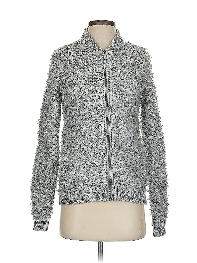 Pre-owned Lucky Brand Cardigan Sweater In Gray