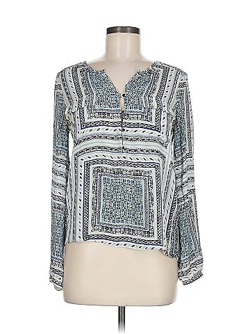 Parker Long Sleeve Silk Top (view 1)