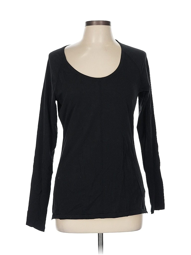 Pre-owned Athleta Long Sleeve T-shirt In Black