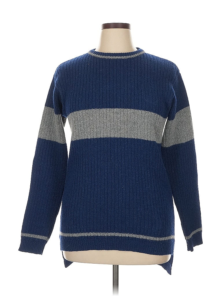 Harry Potter 100% Lambswool Color Block Blue Wool Pullover Sweater Size XL - photo 1
