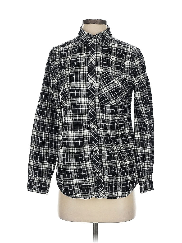 Pre-owned Eddie Bauer Long Sleeve Button Down Shirt In Black