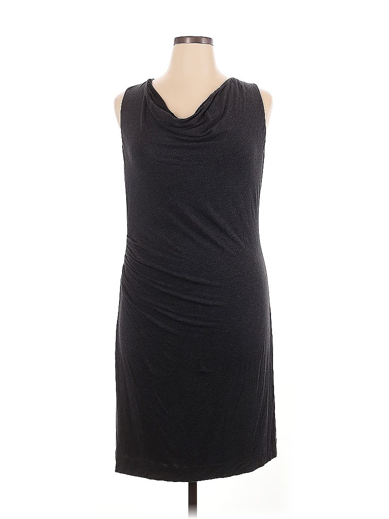 American Apparel Solid Black Gray Casual Dress Size 1X - photo 1