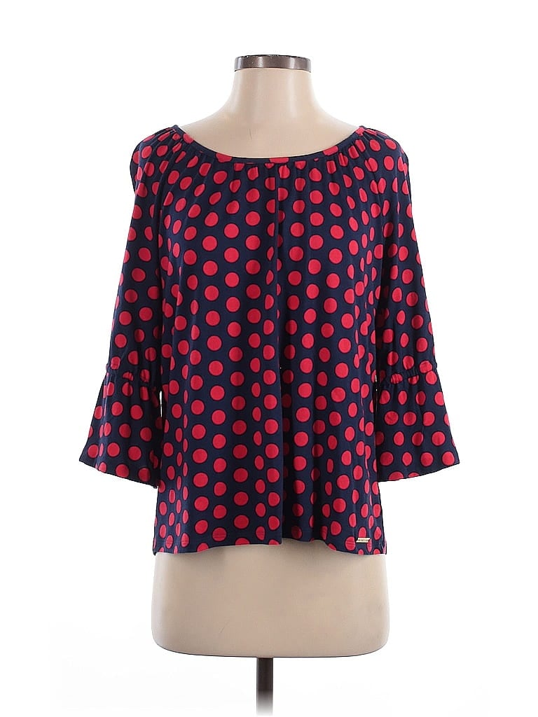 Pre-owned Michael Michael Kors 3/4 Sleeve Blouse In Red