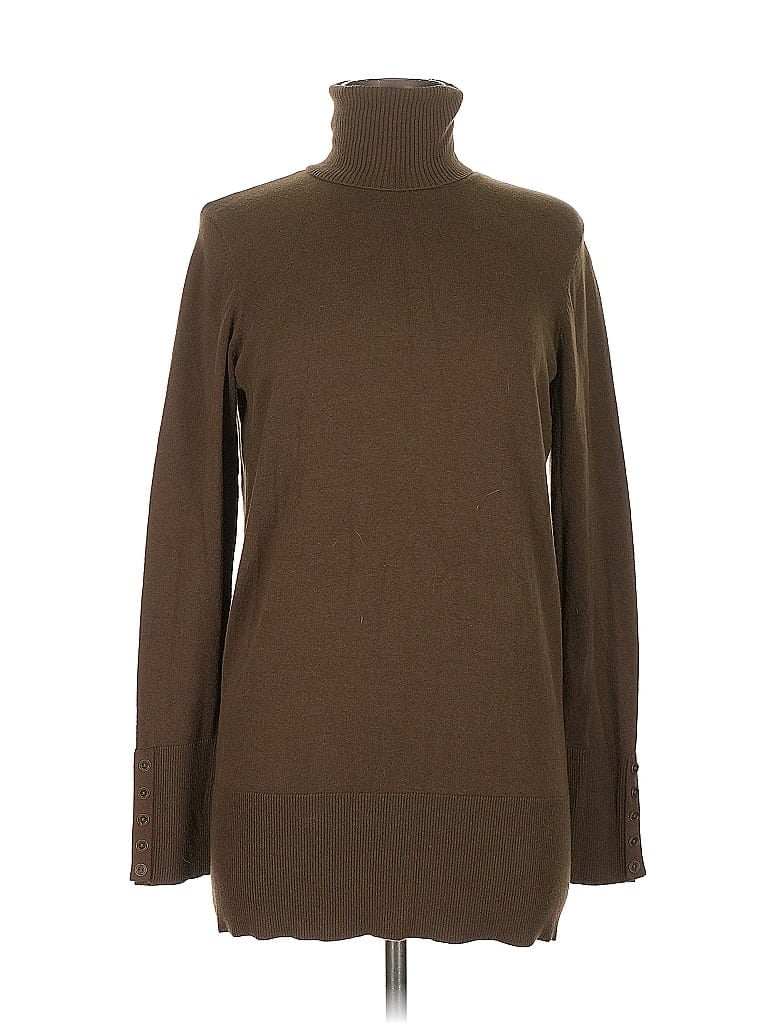 DG^2 by Diane Gilman Brown Turtleneck Sweater Size M - photo 1