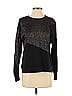 Terez Metallic Black Pullover Sweater Size S - photo 1