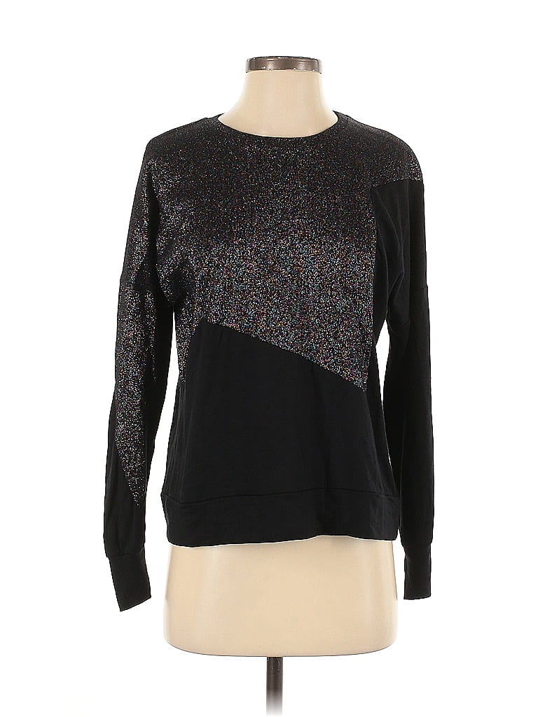 Terez Metallic Black Pullover Sweater Size S - photo 1