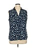 Soho JEANS NEW YORK & COMPANY 100% Polyester Blue Sleeveless Blouse Size XL - photo 1