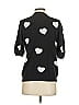 Catherine Malandrino Hearts Black 3/4 Sleeve T-Shirt Size M - photo 2