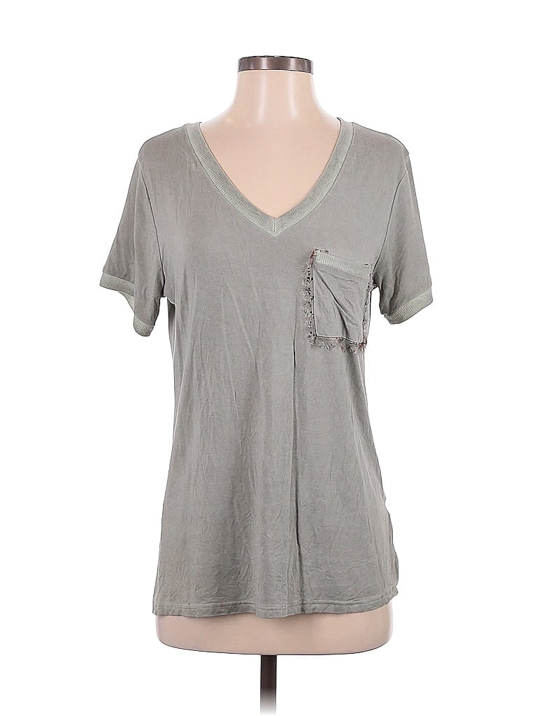 Pol Gray Green Short Sleeve T-Shirt Size S - photo 1