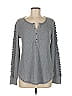 Mystree Gray Long Sleeve Blouse Size M - photo 1