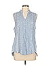 Tiny 100% Cotton Blue Sleeveless Blouse Size L - photo 1