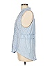 Tiny 100% Cotton Blue Sleeveless Blouse Size L - photo 5