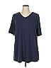 Belle By Kim Gravel Blue Short Sleeve T-Shirt Size XL - photo 1
