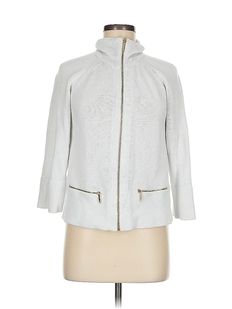 Pre-owned Polo Ralph Lauren Cardigan Sweater In Silver