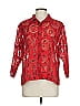 Chico's Design Paisley Red 3/4 Sleeve Blouse Size L - photo 1